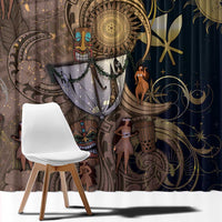 Hawaii Makahiki Window Curtain Polynesian Sky And Earth - Polynesian Pride