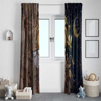 Hawaii Makahiki Window Curtain Polynesian Sky And Earth - Polynesian Pride