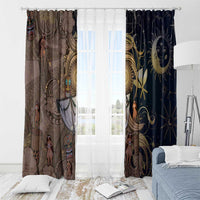 Hawaii Makahiki Window Curtain Polynesian Sky And Earth - Polynesian Pride