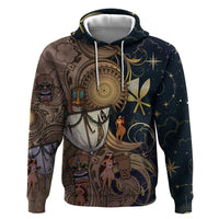 Hawaii Makahiki Zip Hoodie Polynesian Sky And Earth DT05 Pullover Hoodie Gold - Polynesian Pride