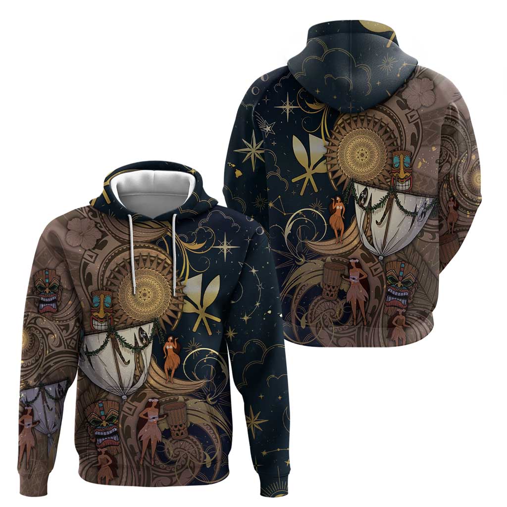 Hawaii Makahiki Zip Hoodie Polynesian Sky And Earth DT05 - Polynesian Pride