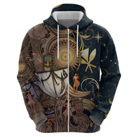 Hawaii Makahiki Zip Hoodie Polynesian Sky And Earth DT05 - Polynesian Pride