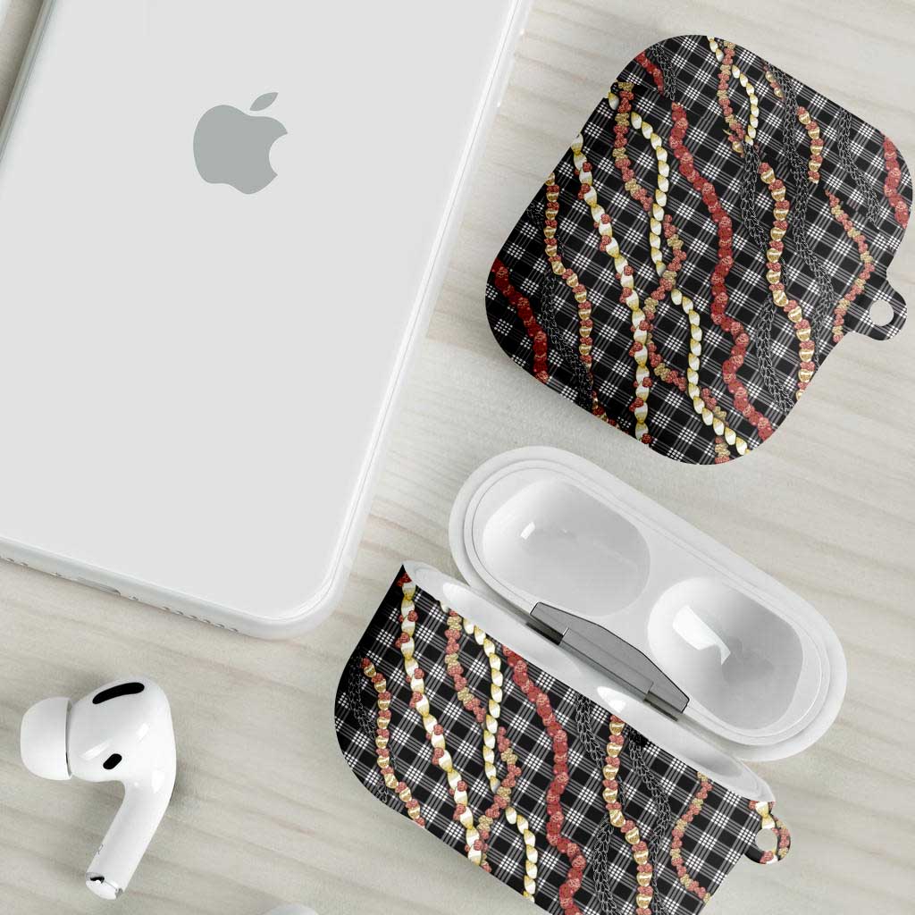 Hawaii Palaka Niihau Shell Lei AirPods Case Tropical Island Plaid Patterns DT05 - Polynesian Pride