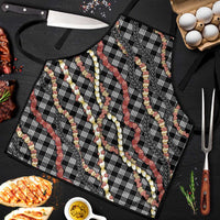 Hawaii Palaka Niihau Shell Lei Apron Tropical Island Plaid Patterns DT05 Black - Polynesian Pride