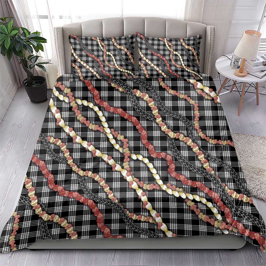 Hawaii Palaka Niihau Shell Lei Bedding Set Tropical Island Plaid Patterns DT05 - Polynesian Pride