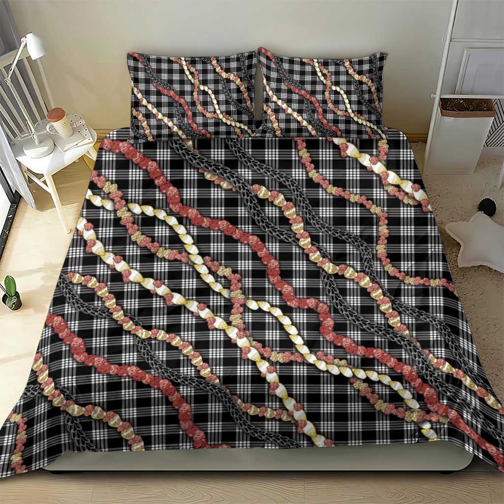 Hawaii Palaka Niihau Shell Lei Bedding Set Tropical Island Plaid Patterns DT05 - Polynesian Pride
