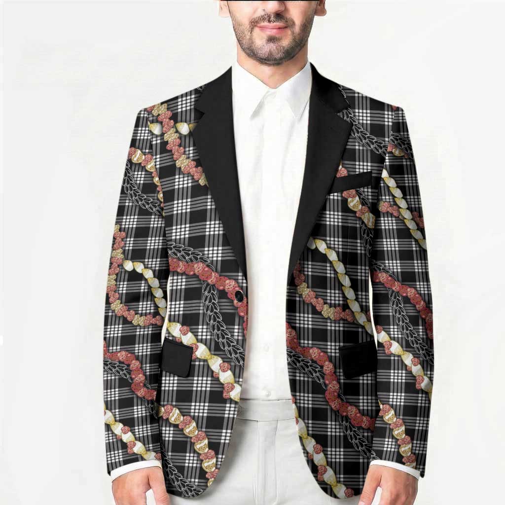 Hawaii Palaka Niihau Shell Lei Blazer Tropical Island Plaid Patterns