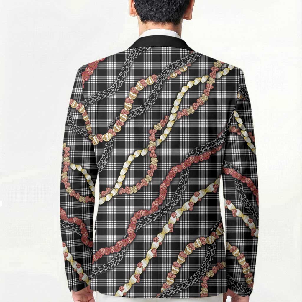 Hawaii Palaka Niihau Shell Lei Blazer Tropical Island Plaid Patterns