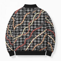 Hawaii Palaka Niihau Shell Lei Bomber Puffer Jacket Tropical Island Plaid Patterns DT05 - Polynesian Pride