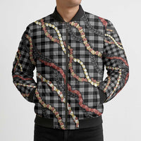 Hawaii Palaka Niihau Shell Lei Bomber Puffer Jacket Tropical Island Plaid Patterns DT05 - Polynesian Pride