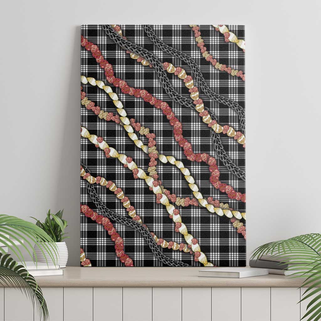 Hawaii Palaka Niihau Shell Lei Canvas Wall Art Tropical Island Plaid Patterns DT05 - Polynesian Pride
