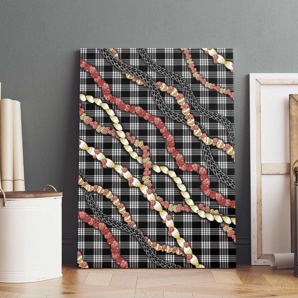 Hawaii Palaka Niihau Shell Lei Canvas Wall Art Tropical Island Plaid Patterns DT05 - Polynesian Pride