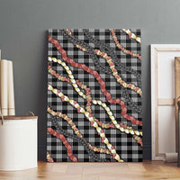 Hawaii Palaka Niihau Shell Lei Canvas Wall Art Tropical Island Plaid Patterns DT05 - Polynesian Pride