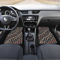Hawaii Palaka Niihau Shell Lei Car Mats Tropical Island Plaid Patterns DT05 Set 2pcs - Front Black - Polynesian Pride