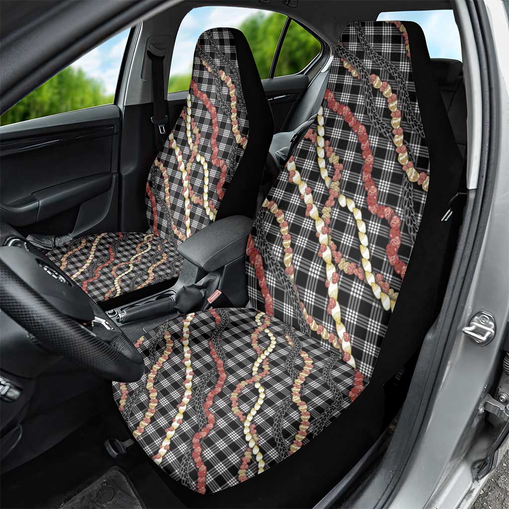 Hawaii Palaka Niihau Shell Lei Car Seat Cover Tropical Island Plaid Patterns DT05 - Polynesian Pride