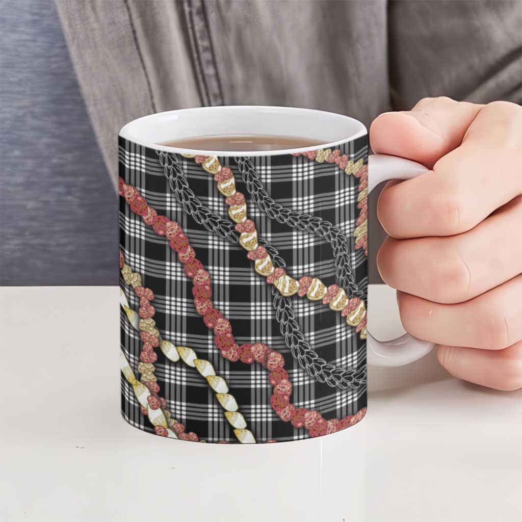 Hawaii Palaka Niihau Shell Lei Ceramic Mug Tropical Island Plaid Patterns DT05 - Polynesian Pride