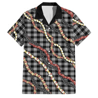 Hawaii Palaka Niihau Shell Lei Family Matching Tank Maxi Dress and Hawaiian Shirt Tropical Island Plaid Patterns