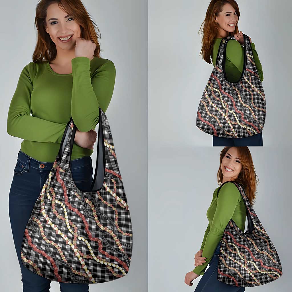Hawaii Palaka Niihau Shell Lei Grocery Bag Tropical Island Plaid Patterns DT05 - Polynesian Pride
