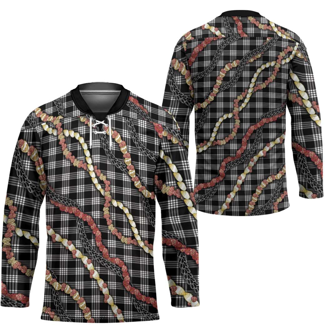 Hawaii Palaka Niihau Shell Lei Hockey Jersey Tropical Island Plaid Patterns DT05 - Polynesian Pride