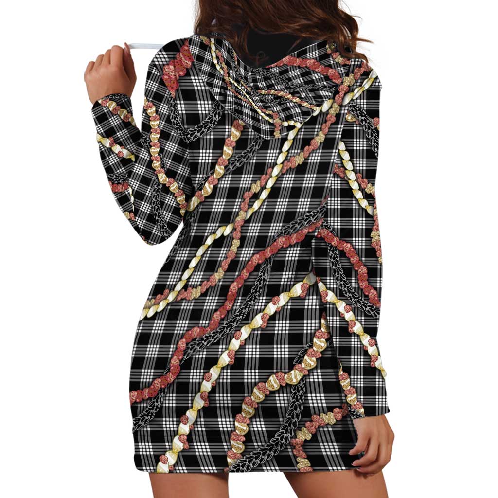Hawaii Palaka Niihau Shell Lei Hoodie Dress Tropical Island Plaid Patterns DT05 - Polynesian Pride