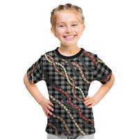 Hawaii Palaka Niihau Shell Lei Kid T Shirt Tropical Island Plaid Patterns DT05 Black - Polynesian Pride