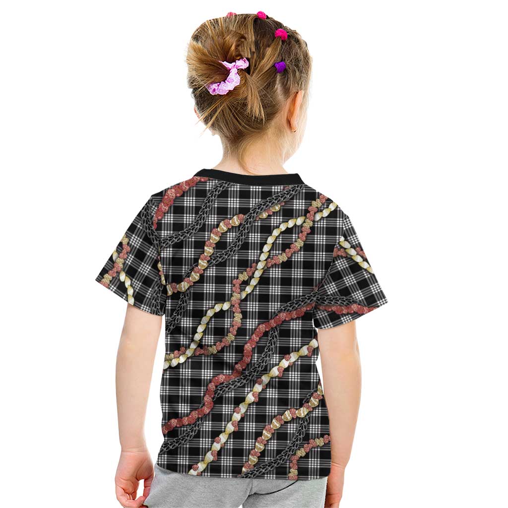 Hawaii Palaka Niihau Shell Lei Kid T Shirt Tropical Island Plaid Patterns DT05 - Polynesian Pride