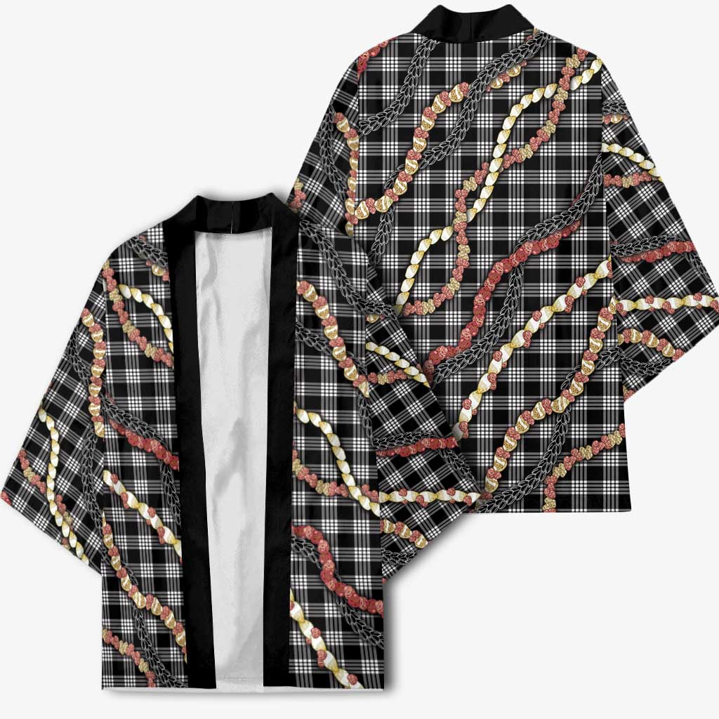 Hawaii Palaka Niihau Shell Lei Kimono Tropical Island Plaid Patterns DT05 - Polynesian Pride