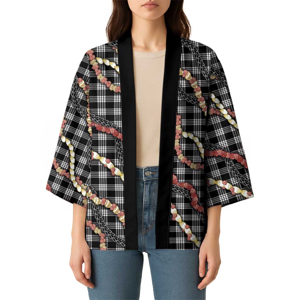 Hawaii Palaka Niihau Shell Lei Kimono Tropical Island Plaid Patterns DT05 - Polynesian Pride