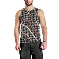 Hawaii Palaka Niihau Shell Lei Men Tank Top Tropical Island Plaid Patterns DT05 - Polynesian Pride