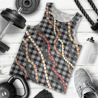 Hawaii Palaka Niihau Shell Lei Men Tank Top Tropical Island Plaid Patterns DT05 - Polynesian Pride
