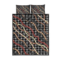 Hawaii Palaka Niihau Shell Lei Quilt Bed Set Tropical Island Plaid Patterns DT05 - Polynesian Pride