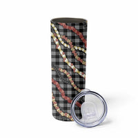 Hawaii Palaka Niihau Shell Lei Skinny Tumbler Tropical Island Plaid Patterns DT05 - Polynesian Pride