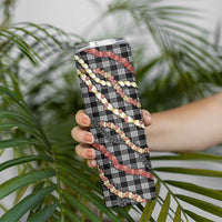 Hawaii Palaka Niihau Shell Lei Skinny Tumbler Tropical Island Plaid Patterns DT05 - Polynesian Pride