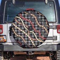 Hawaii Palaka Niihau Shell Lei Spare Tire Cover Tropical Island Plaid Patterns DT05 Black - Polynesian Pride