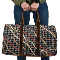 Hawaii Palaka Niihau Shell Lei Travel Bag Tropical Island Plaid Patterns DT05 Black - Polynesian Pride