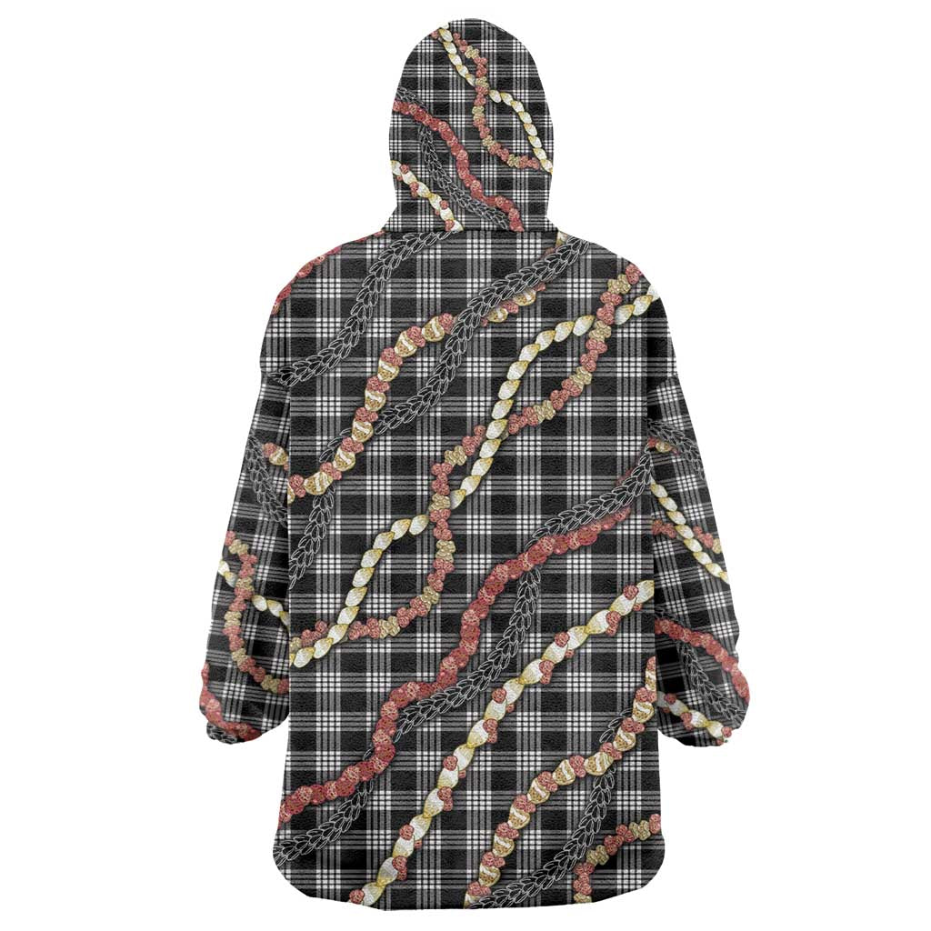 Hawaii Palaka Niihau Shell Lei Wearable Blanket Hoodie Tropical Island Plaid Patterns DT05 - Polynesian Pride