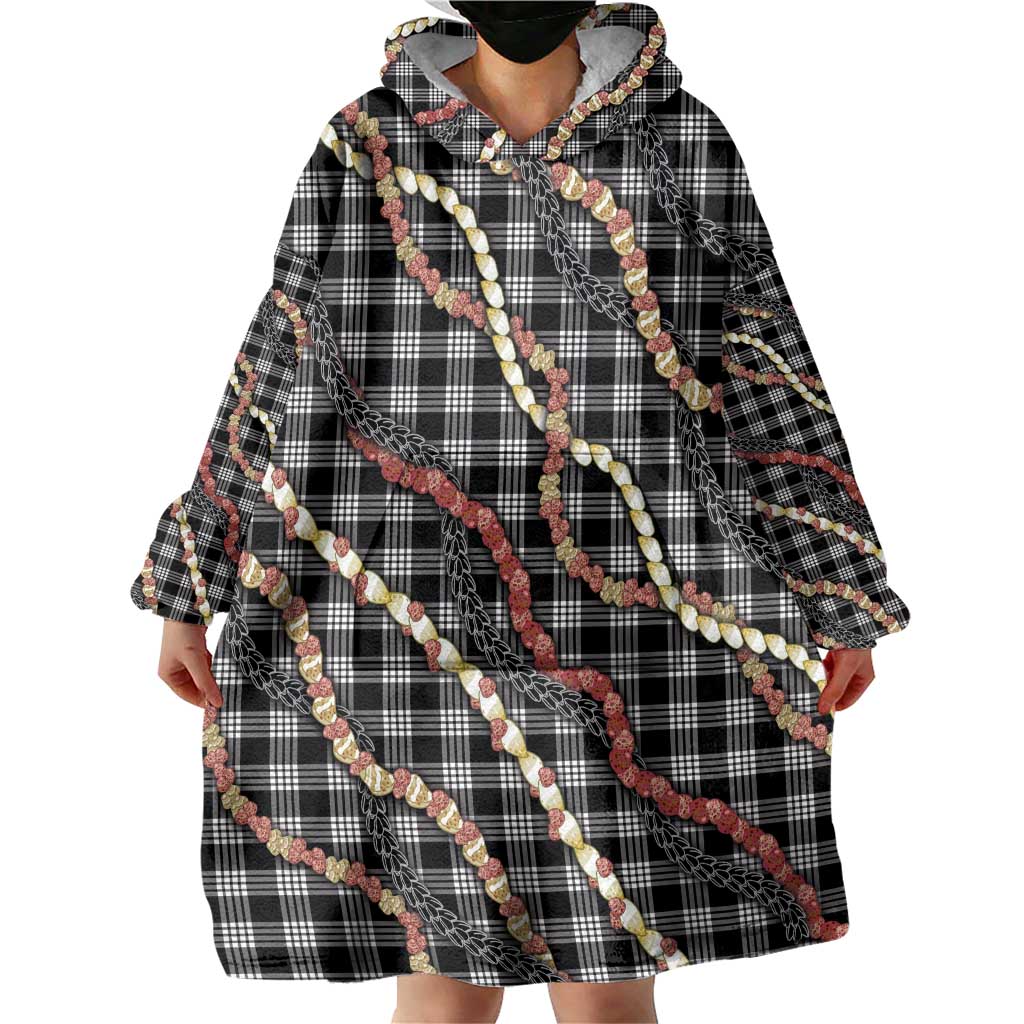Hawaii Palaka Niihau Shell Lei Wearable Blanket Hoodie Tropical Island Plaid Patterns DT05 - Polynesian Pride