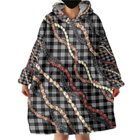 Hawaii Palaka Niihau Shell Lei Wearable Blanket Hoodie Tropical Island Plaid Patterns DT05 - Polynesian Pride