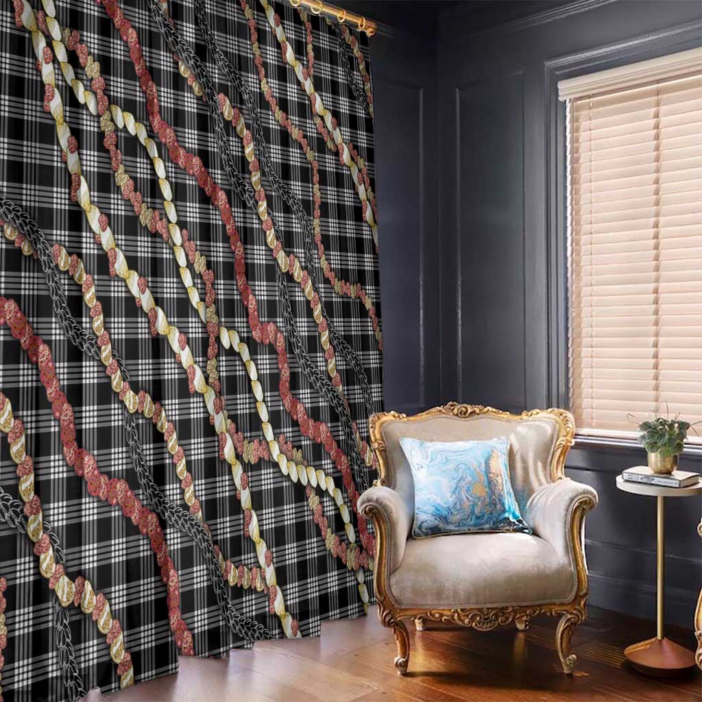 Hawaii Palaka Niihau Shell Lei Window Curtain Tropical Island Plaid Patterns DT05 - Polynesian Pride
