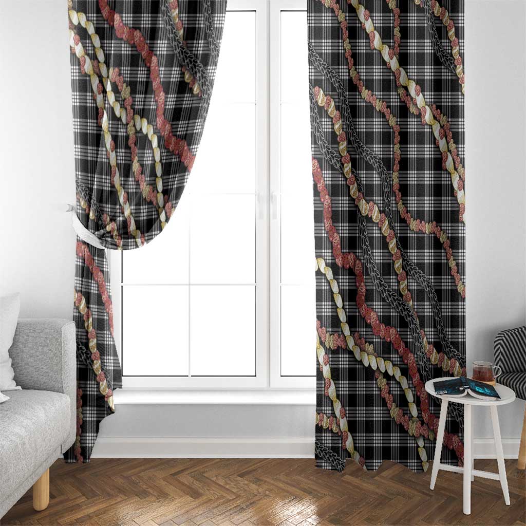Hawaii Palaka Niihau Shell Lei Window Curtain Tropical Island Plaid Patterns DT05 - Polynesian Pride