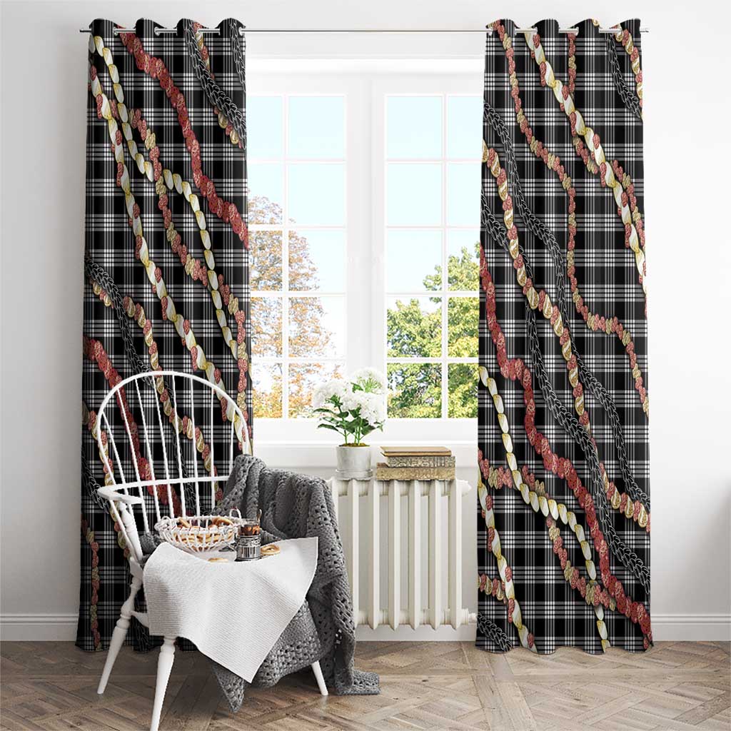 Hawaii Palaka Niihau Shell Lei Window Curtain Tropical Island Plaid Patterns DT05 - Polynesian Pride