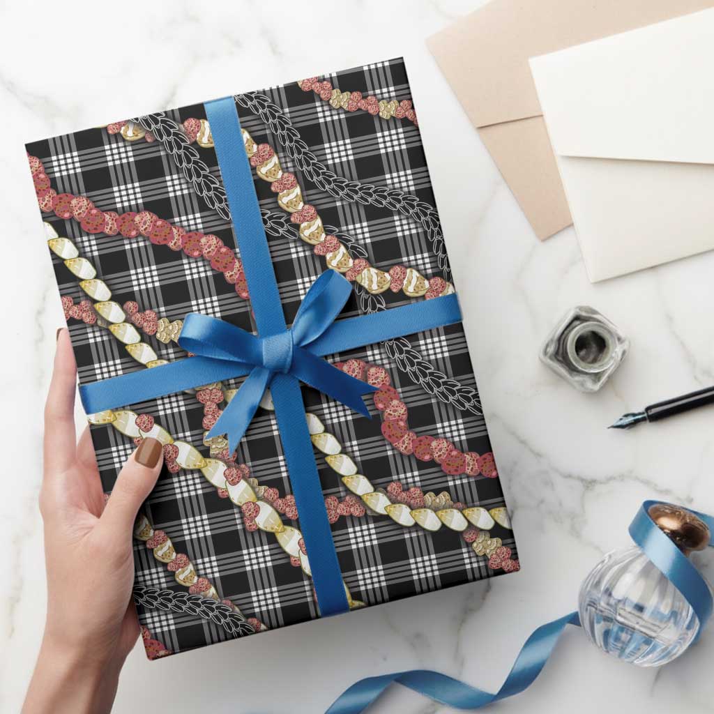 Hawaii Palaka Niihau Shell Lei Wrapping Paper Tropical Island Plaid Patterns DT05 - Polynesian Pride