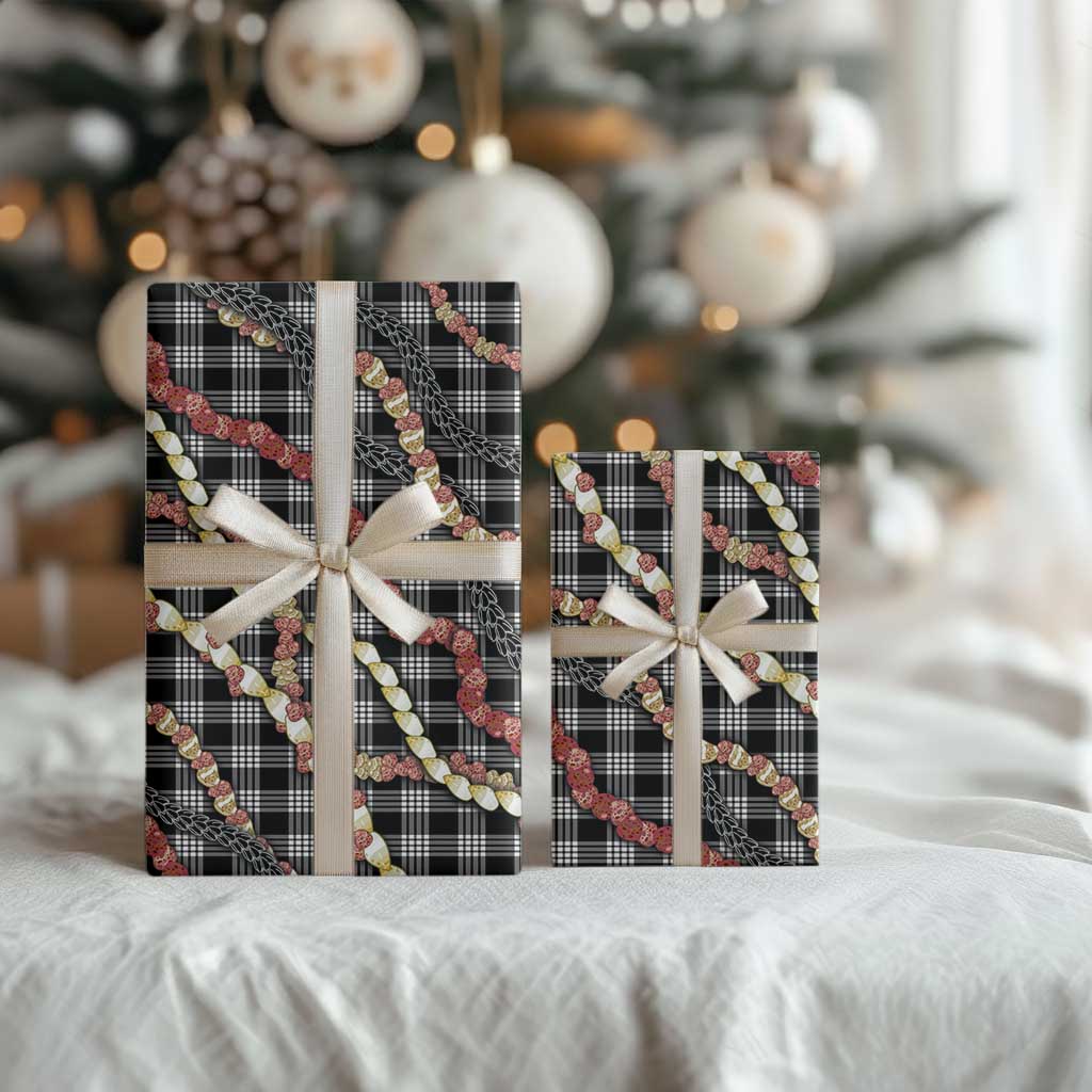 Hawaii Palaka Niihau Shell Lei Wrapping Paper Tropical Island Plaid Patterns DT05 - Polynesian Pride