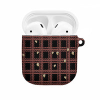 Hawaii Palaka Kahelelani Shell Lei Costume AirPods Case Plaid Patterns DT05 Black - Polynesian Pride