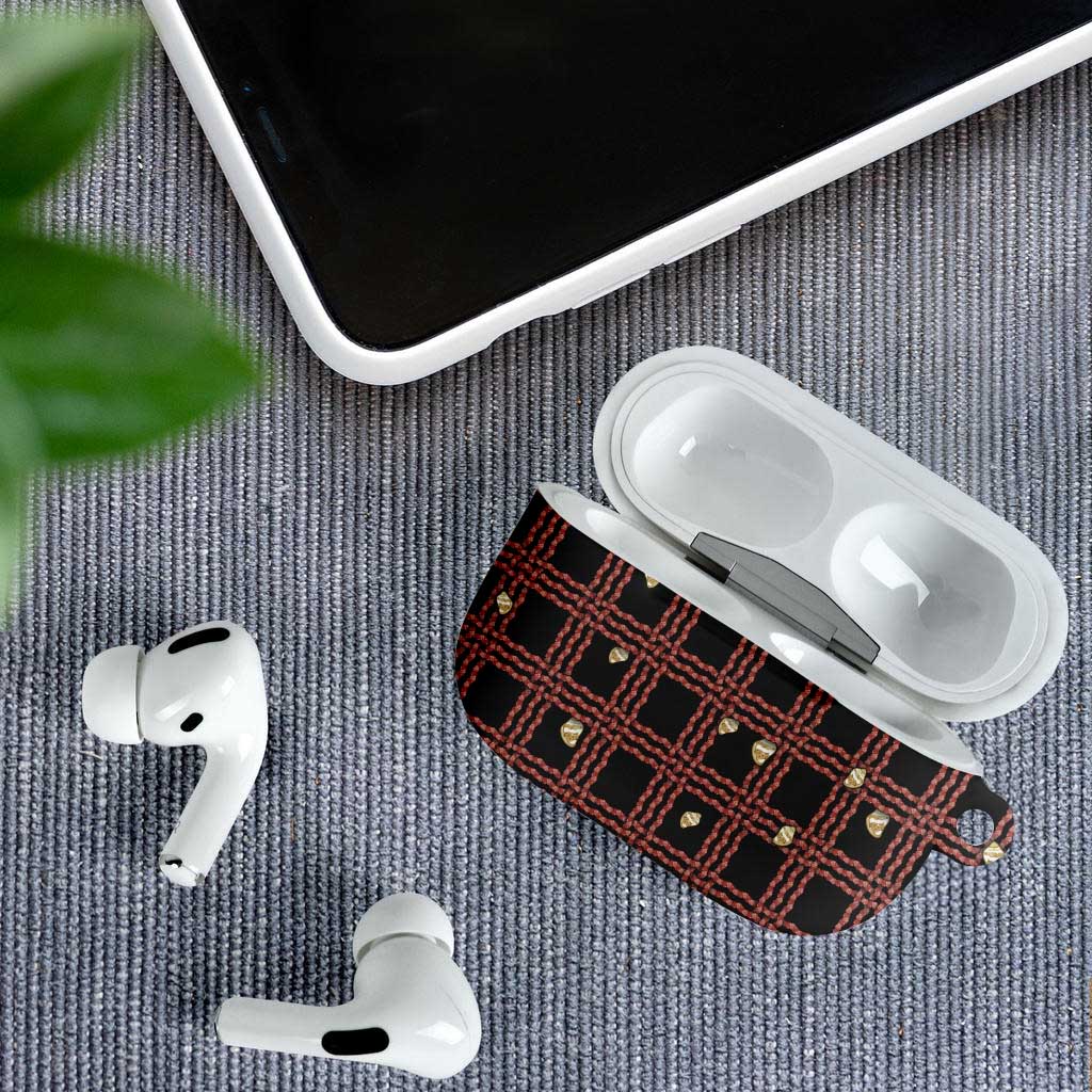 Hawaii Palaka Kahelelani Shell Lei Costume AirPods Case Plaid Patterns DT05 - Polynesian Pride