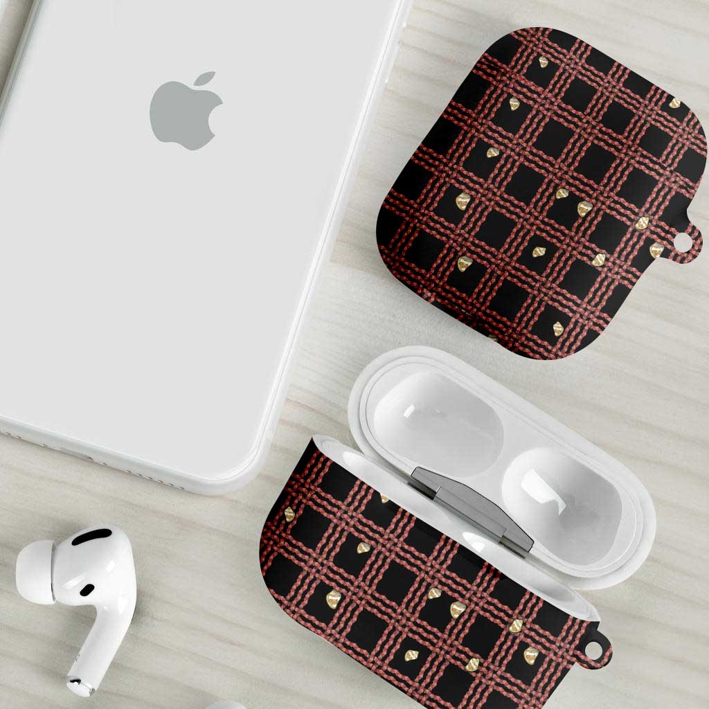 Hawaii Palaka Kahelelani Shell Lei Costume AirPods Case Plaid Patterns DT05 - Polynesian Pride