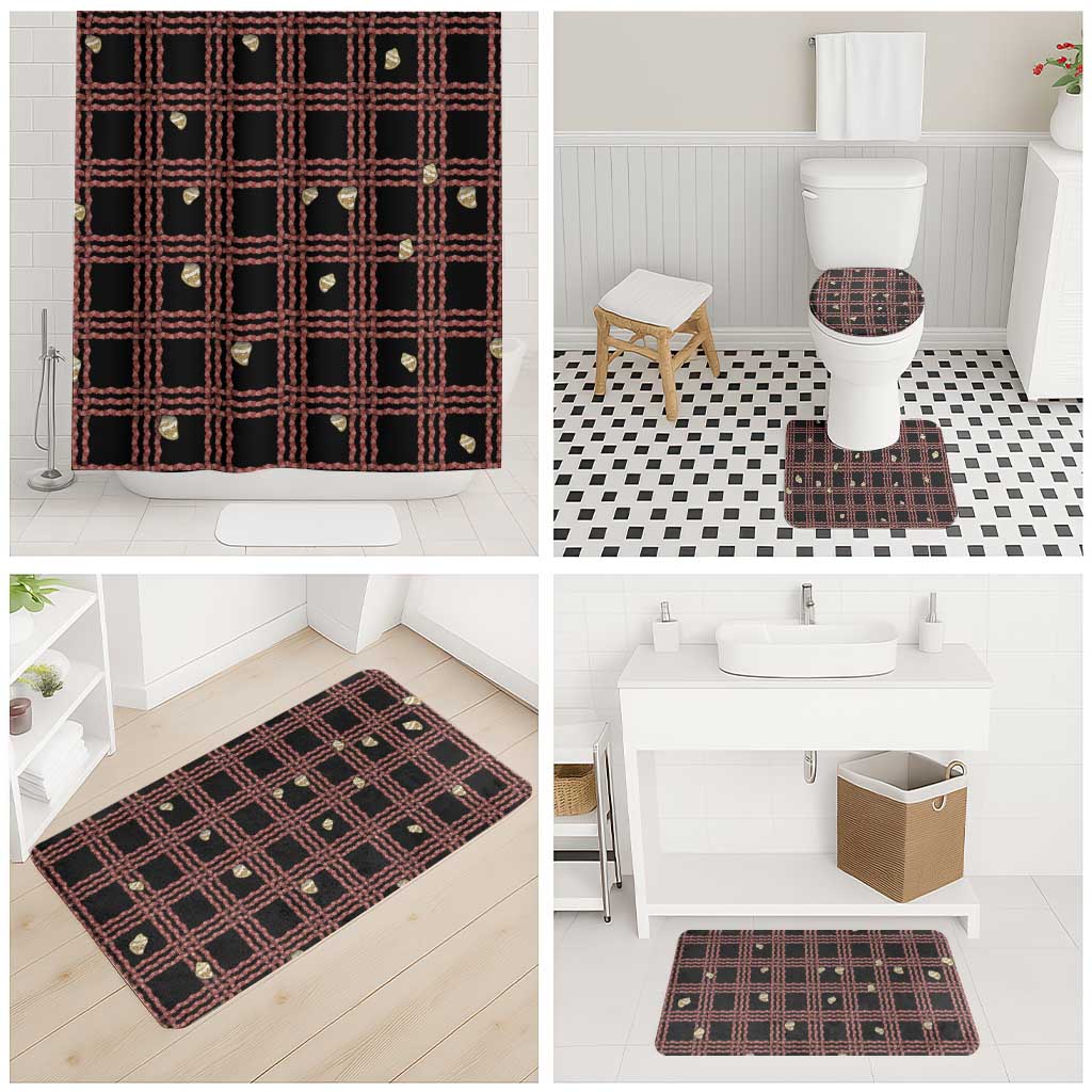 Hawaii Palaka Kahelelani Shell Lei Costume Bathroom Set Plaid Patterns DT05 - Polynesian Pride