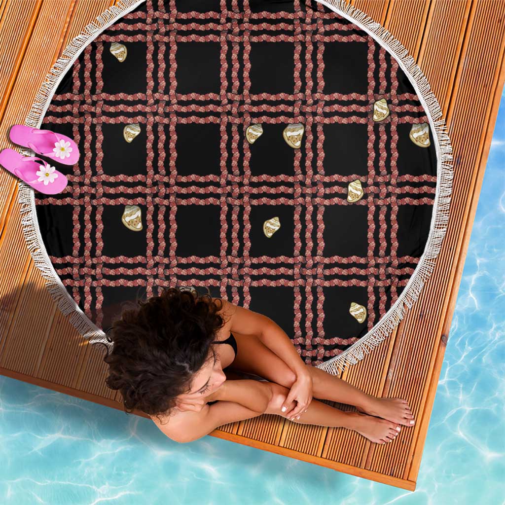 Hawaii Palaka Kahelelani Shell Lei Costume Beach Blanket Plaid Patterns DT05 - Polynesian Pride