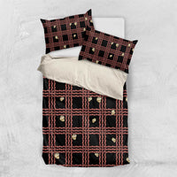 Hawaii Palaka Kahelelani Shell Lei Costume Bedding Set Plaid Patterns DT05 US Twin 172cm x 218cm Black - Polynesian Pride