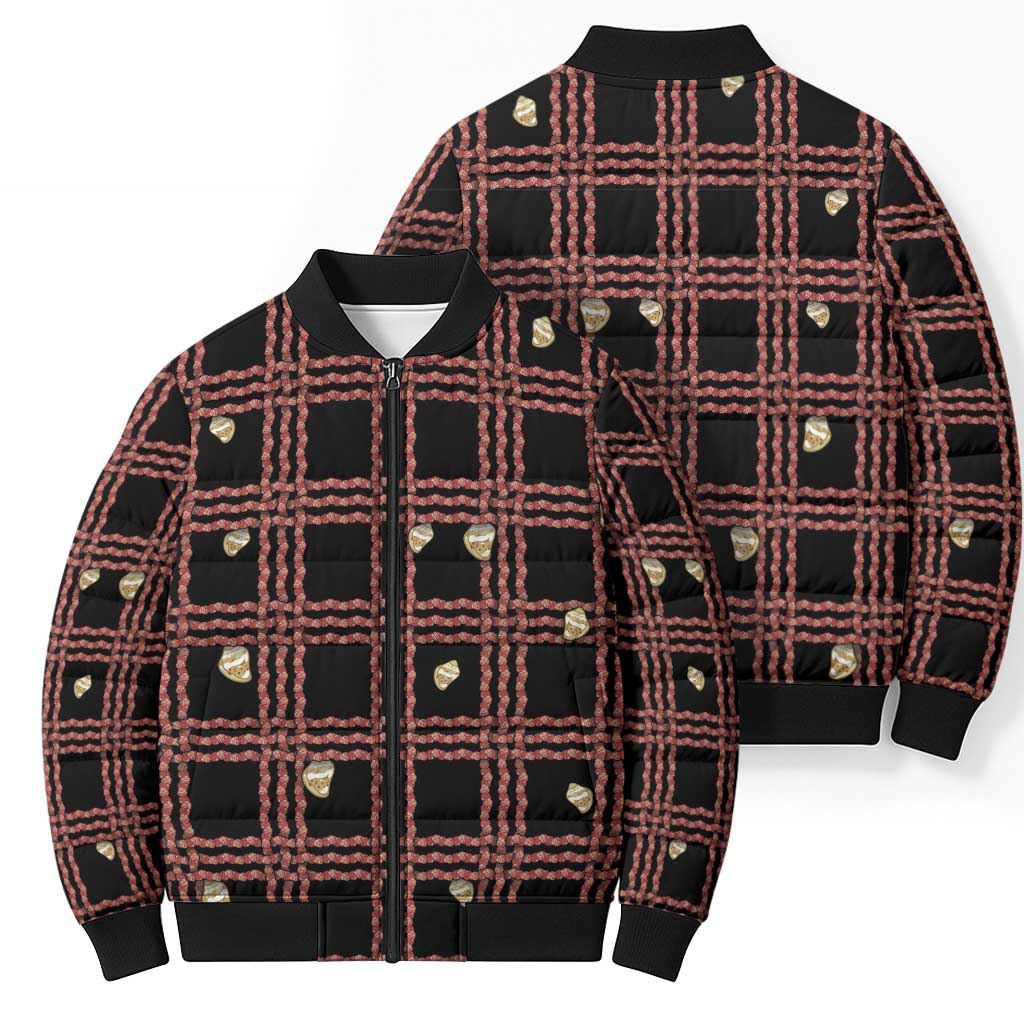 Hawaii Palaka Kahelelani Shell Lei Costume Bomber Puffer Jacket Plaid Patterns